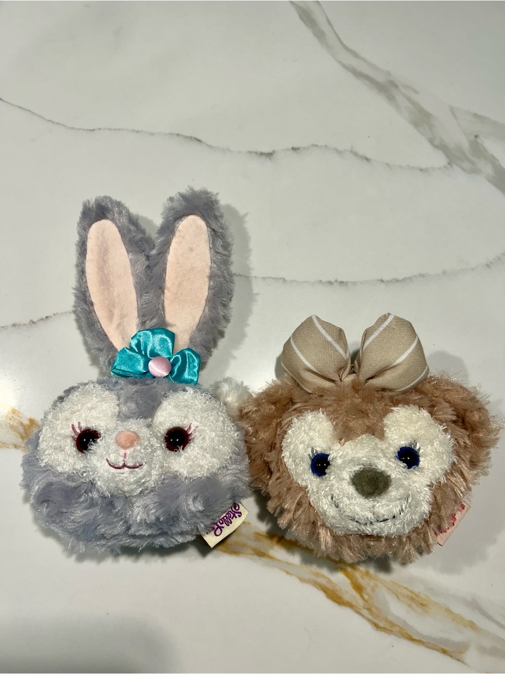 Disney ShellieMay & StellaLou Plush Keychain Pair - Gray, Pink, Brown